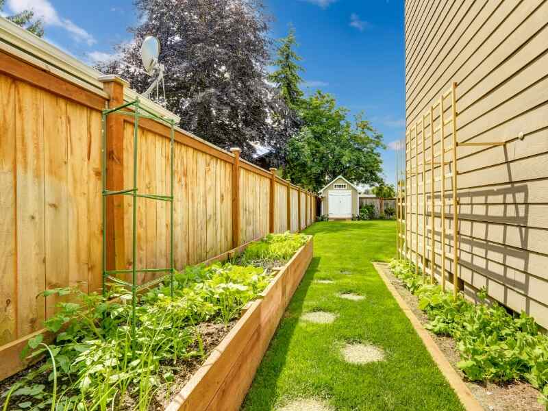 wooden privacy fence